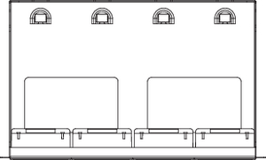 RapidNet 1U Rear Management Panel (top view)