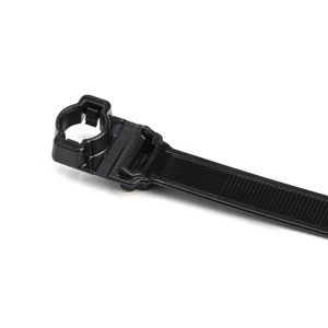 Wide strap cable tie with 10 mm stud mount.