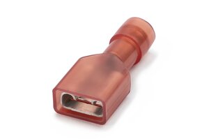 Fully insulated quick connect terminal 105°C, QDF1-6F.