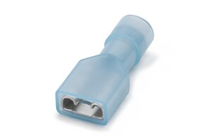 Quick connect fully insulated 105°C double grip terminal, QDF2-6F.