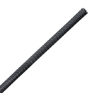 Expandable braided sleeving enlarges up to 150% of nominal diameter to accommodate irregular shapes.