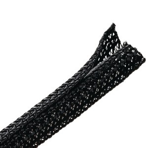 Expandable braided sleeving enlarges up to 150% of nominal diameter to accommodate irregular shapes.