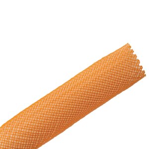 Expandable braided sleeving enlarges up to 150% of nominal diameter to accommodate irregular shapes.