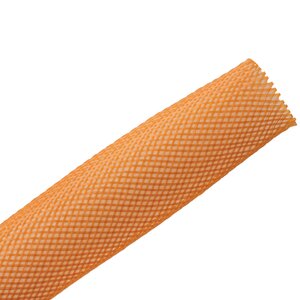 Expandable braided sleeving enlarges up to 150% of nominal diameter to accommodate irregular shapes.