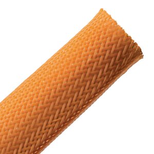 Expandable braided sleeving enlarges up to 150% of nominal diameter to accommodate irregular shapes.