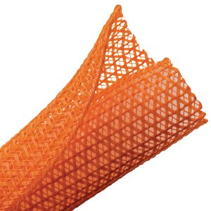 Expandable braided sleeving enlarges up to 150% of nominal diameter to accommodate irregular shapes.
