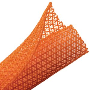 Expandable braided sleeving enlarges up to 150% of nominal diameter to accommodate irregular shapes.