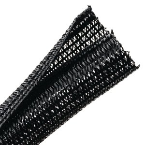 Expandable braided sleeving enlarges up to 150% of nominal diameter to accommodate irregular shapes.