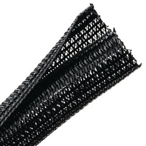 Expandable braided sleeving enlarges up to 150% of nominal diameter to accommodate irregular shapes.