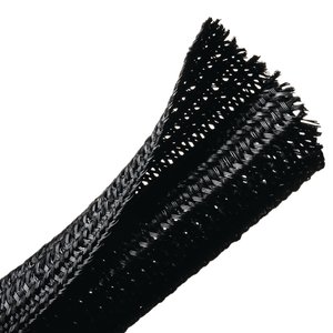 Lateral split allows the braided sleeving to open up to accommodate a variety of bundling requirements.