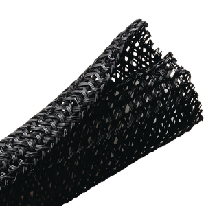 Lateral split allows the braided sleeving to open up to accommodate a variety of bundling requirements.