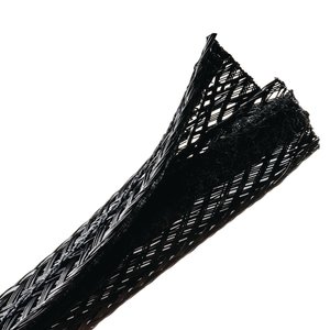 Braided sleeving material is self-extinguishing and complies with UL VW-1 standards.