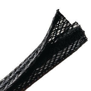Braided sleeving material is self-extinguishing and complies with UL VW-1 standards.