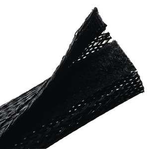 Braided sleeving material is self-extinguishing and complies with UL VW-1 standards.