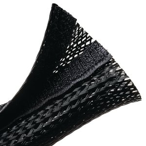 Braided sleeving material is self-extinguishing and complies with UL VW-1 standards.