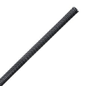 Expandable braided sleeving enlarges up to 150% of nominal diameter to accommodate irregular shapes.