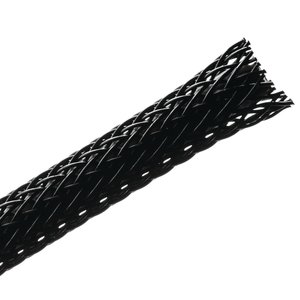 Expandable braided sleeving enlarges up to 150% of nominal diameter to accommodate irregular shapes.