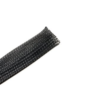 Expandable braided sleeving enlarges up to 150% of nominal diameter to accommodate irregular shapes.