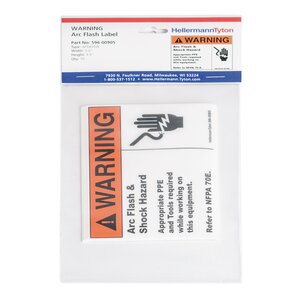 Warning label is made using UV-stable inks, materials and adhesive for durability in punishing environments.