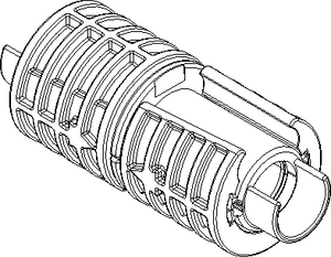 Divisible connector with gas-stop EBM-GS 16