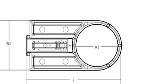 Element dystansowy umożliwia prowadzenie wiązki z dala od szyn ramy, zapewniając odstęp od śrub i innych wystających elementów w celu ochrony przed ścieraniem.