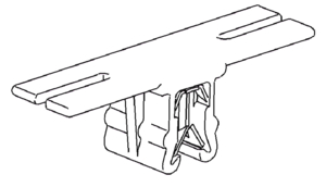 Tape bar provides a convenient surface for securing a bundle using a cable tie or tape.