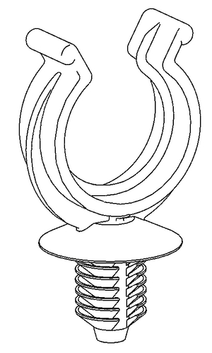 Clip per tubi corrugati CTC13FT6LG. 