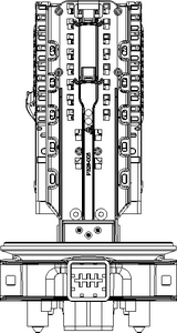 CFN 27 Port M-Length with LC/APC Connectorised Tray (side view)