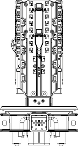CFN 27 Port M-Length with LC/APC Connectorised Tray (back view)