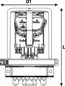 CFN 27 Port S-Length with LC/APC Connectorised Tray (front view)