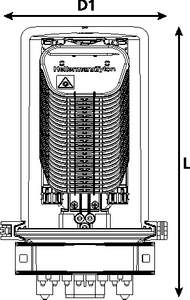 CFN 19 Port M-Length with Compact SC-B Trays (front view)