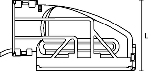 Backshell 90° side view