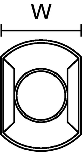 Twin Bootlace Ferrules, End View