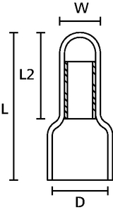 Closed End Connector Series, Front View