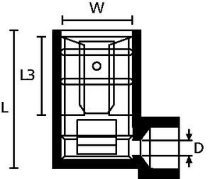 QDF Series (Fully Insulated Flag), Side View