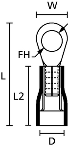 Ring Terminal, Front View