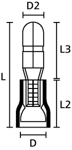 Male Bullet, Front View