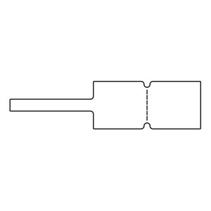 Notched score line for error-free, single-finger folding.