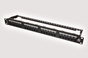 Metal Face Cat 6 Unshielded Patch Panel with Rear Cable Management