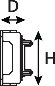 HTC Series Metal Face Patch Panel (side view)