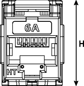 HTC Series C6A Keystone Jack (front view).