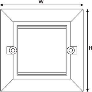 HTC Series Bevelled Faceplate (front view)