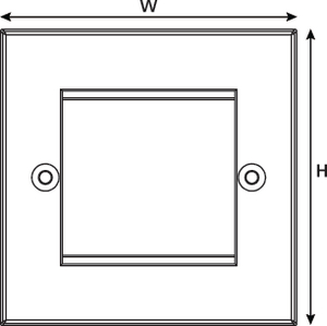 HTC Series Flat Faceplate (front view)