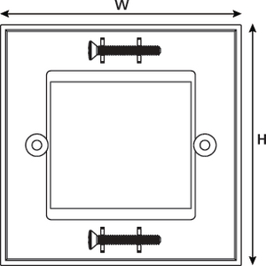HTC Series Flat Faceplate (top view)