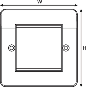HTC Series Office Faceplate (front view) 