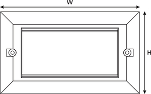 HTC Series Bevelled Double Gang Faceplate (front view)