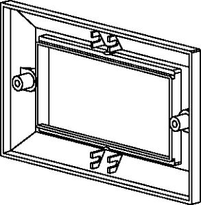HTC Series Bevelled Double Gang Faceplate