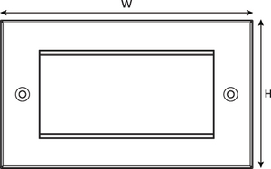 HTC Series Flat Double Gang Faceplate (front view)