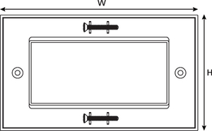 HTC Series Flat Double Gang Faceplate (rear view)