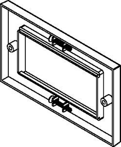 HTC Series Flat Double Gang Faceplate